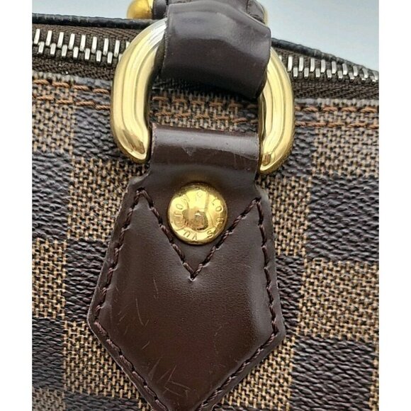 Louis Vuitton Sallaya Damier PM Tote Bag Authenticated Brown Checker Gold VI1016 - Picture 8 of 16